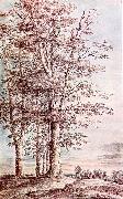 UDEN, Lucas van Landscape with Tall Trees dg oil painting